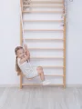 Pikler-Dreieck Set aus 4 Teilen: Indoor-Spielplatzbogen und Dreieck-Klettergerüst, Montessori-Toddler-Spielgymnastik